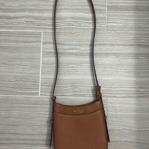 Kate Spade Knott Pebbled Leather Shoulder Bag Color Warm Gingerbread